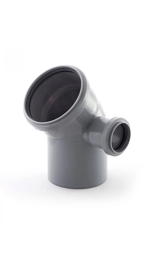 Отвод 110*45 с вых. 50 прав. ПП ПОЛИТЭК