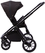 Детская коляска Peppy Monaco 3 в 1 с автокреслом Rise Brilliant black (черный), рама черный глянец