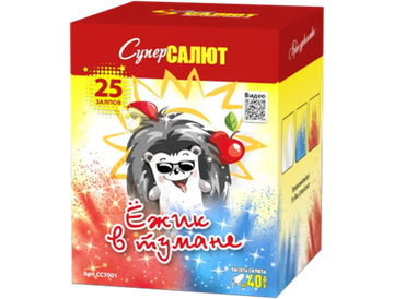 Дневная батарея салютов Ёжик в тумане (25/1,25) СС7001