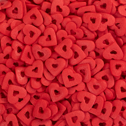 Посыпка Сердца красные с вырезом, 50 гр