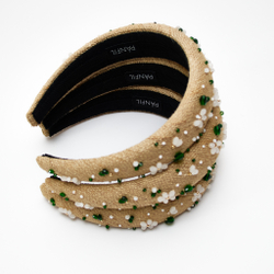 Ободок объемный с белыми ромашками