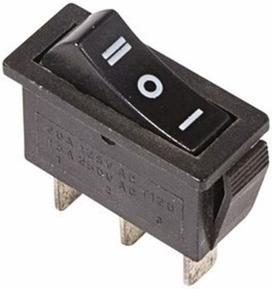 Переключатель ON/OFF/ON 3-конт. 15A-250В Чёрный (RWB-411. SC-791)