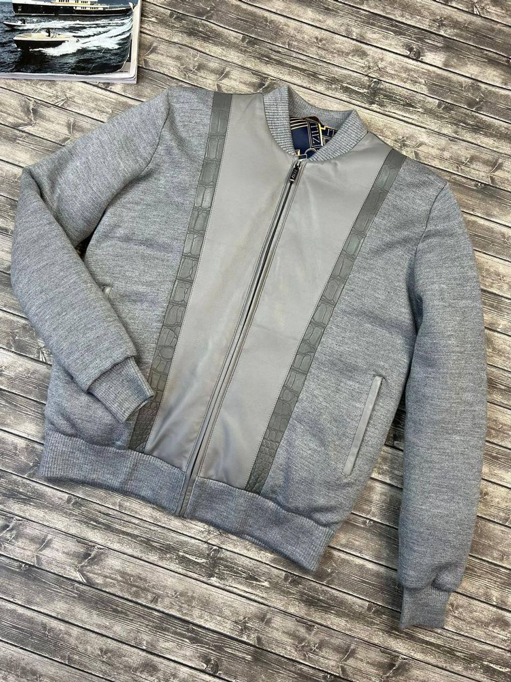 Куртка Zilli со вставками кожа крокодила, арт. 461636363