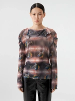 Лонгслив из сетки с принтом "Анна" OLA OLA