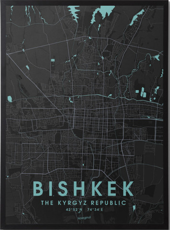Постер Bishkek map (orange)