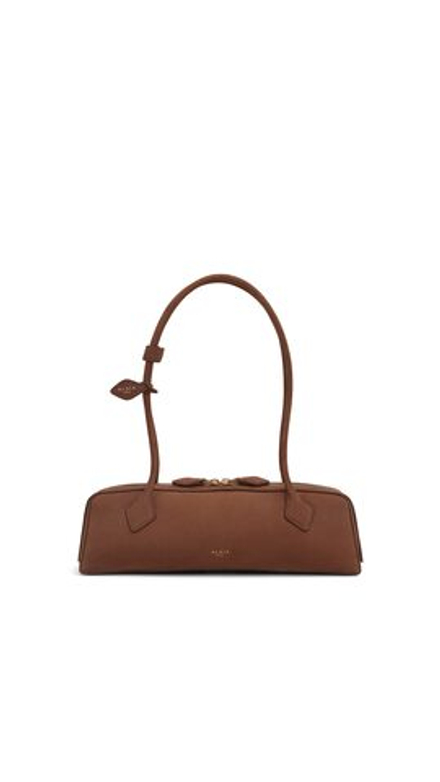 ALAIA СУМКА LE TECKEL ИЗ НАТУРАЛЬНОЙ КОЖИ, КОРИЧНЕВЫЙ
