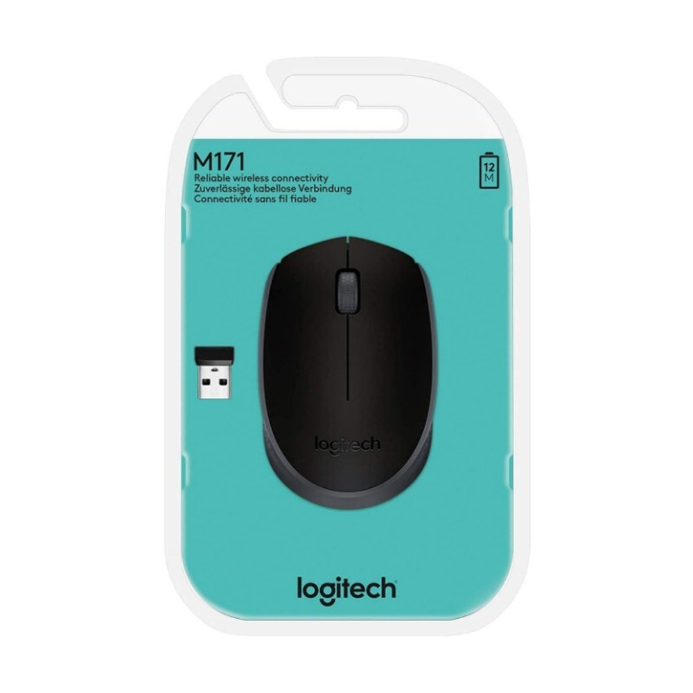 Мышь Logitech M171 Wireless 2.4 GHz, Black/Grey