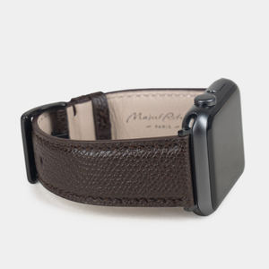 Ремешок для Apple Watch 44/45/46 mm из кожи сафьяно, коричневого цвета