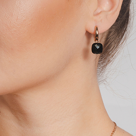 Серьги Qudo FIRENZE (G) Jet 107001/20-5301