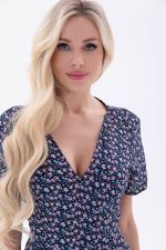 Платье "Римские каникулы" (темно-синее/цветы) П5991 LT Collection