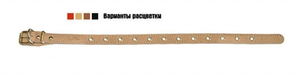 Ошейник (Аркон) коньячный 20мм, 32-44см универсальный