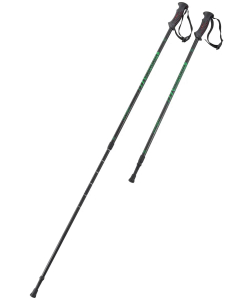 Палки треккинговые BERGER Oxygen, 77-135 см, 2-секционные, черный/зеленый