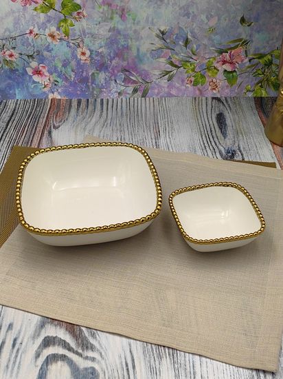 Блюдо сервировочное овальное 35,5х22х3 см. Бусины