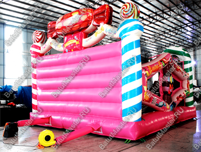 Коммерческий надувной батут "Конфета" 5*5*4.5 м