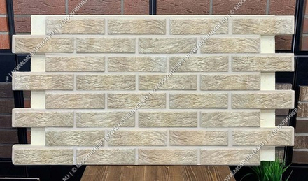 Клинкерная фасадная термопанель, плитка BestPoint Loft Brick Salt, ППУ (пенополиуретан), 1028x616 толщина 65 мм