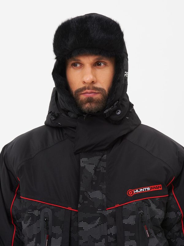 Шапка ушанка зимняя Reflect ткань Reflex Membrane цвет Чёрный иск. мех Норка