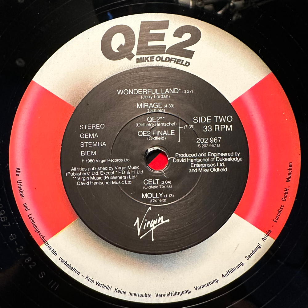 Mike Oldfield - QE2 (Европа 1981г.)