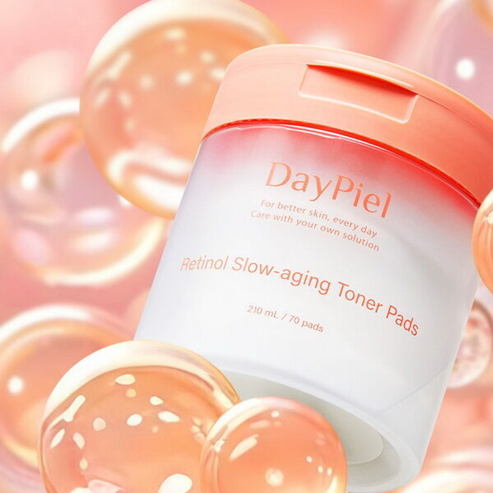 Тонер-пэды с ретинолом для антивозрастного ухода DayPiel Retinol Slow-Aging Toner Pads, 70шт
