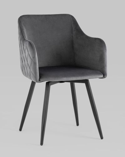 Стул Ника вращающийся велюр серый