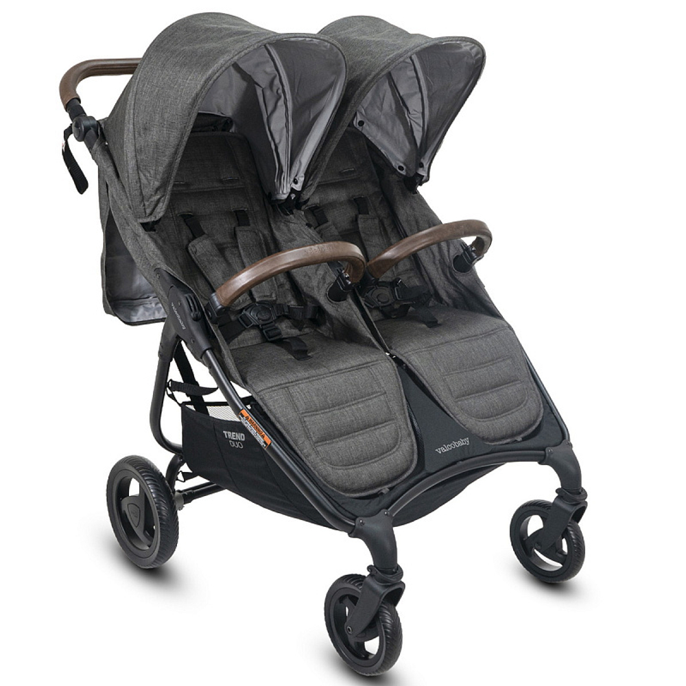 Детская прогулочная коляска для двойни Valco baby Snap Duo Trend Charcoal