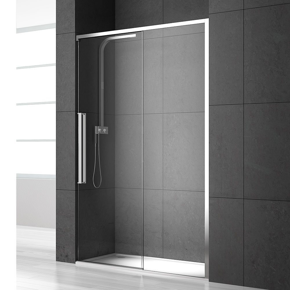 Душевая дверь в нишу NEW GENERATION, 140x200, правая, профиль блестящее серебро, стекло прозрачное, NGP8ID13830TR