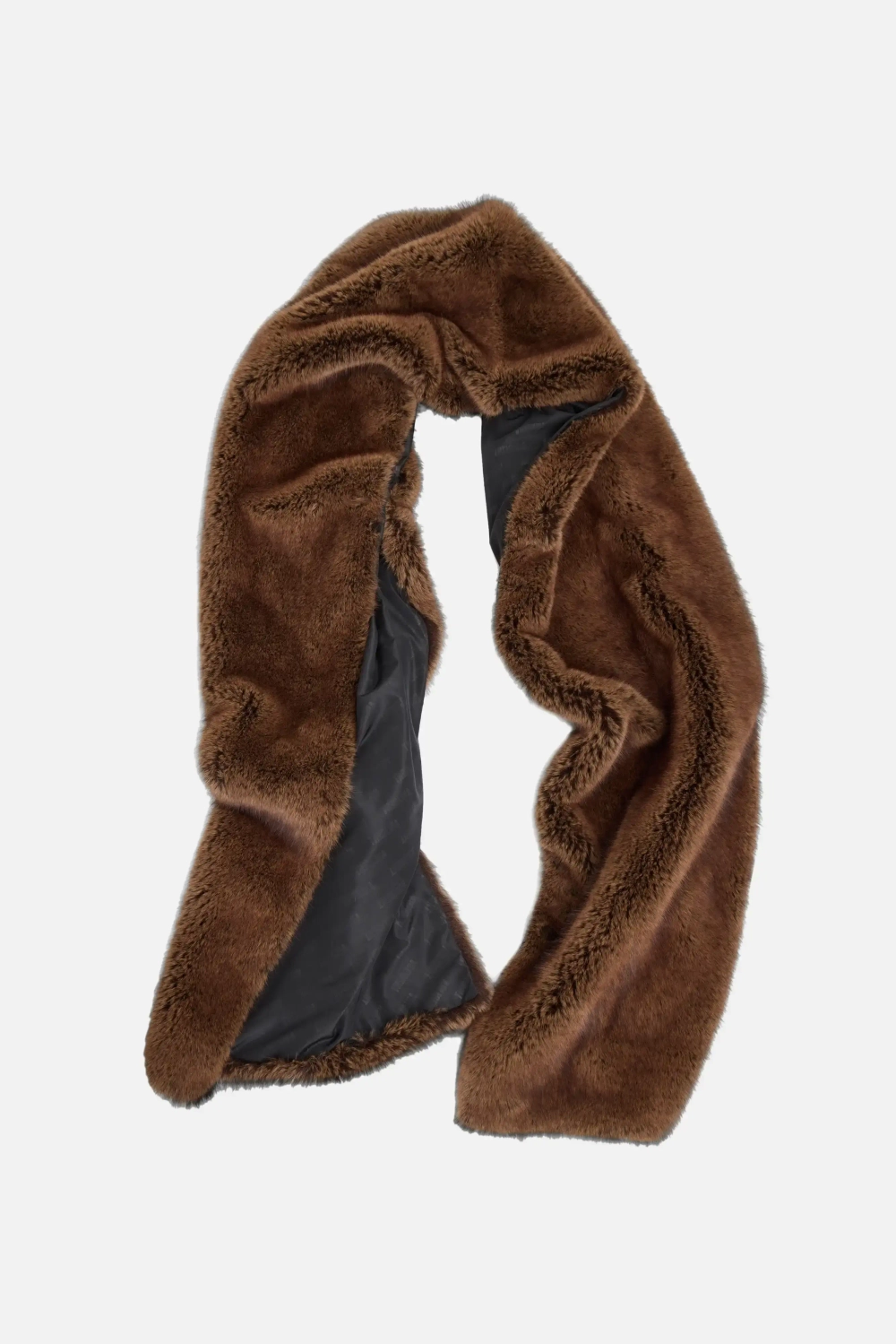 Шарф из экомеха светло-коричневый
