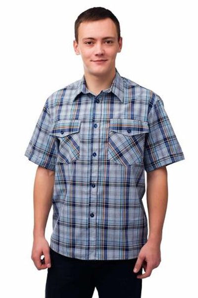 Рубашка мужская "Шотландка" к/р рост 182-188 (19)