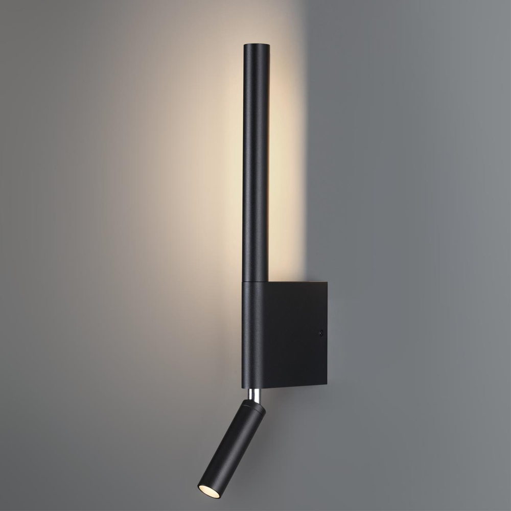 359436 OVER NT24 292 черный Светильник настенный с выключателем IP20 LED 5W+3W 220-240V 3000K 320Лм FERMO