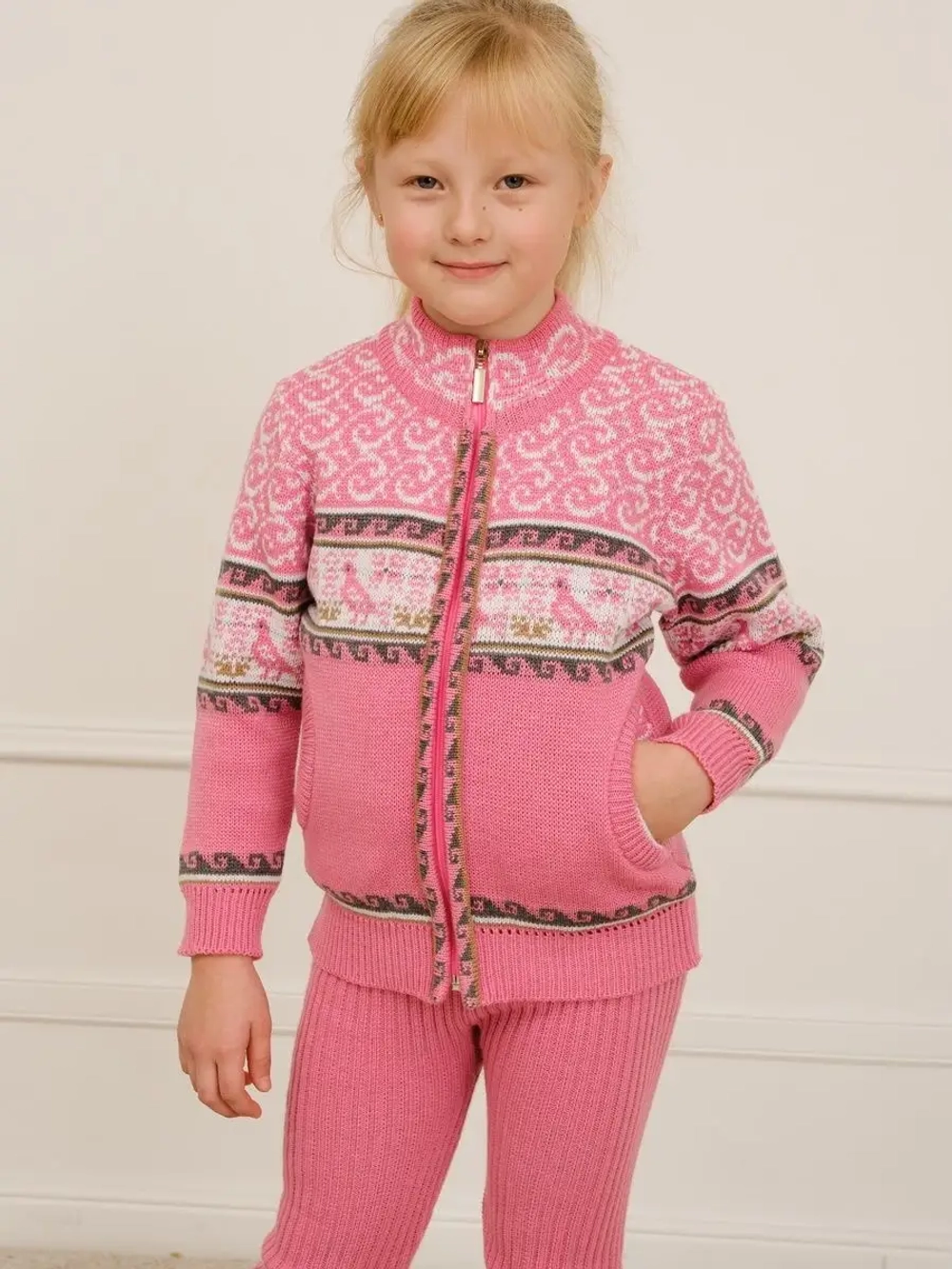 Кофта - бомбер вязаная