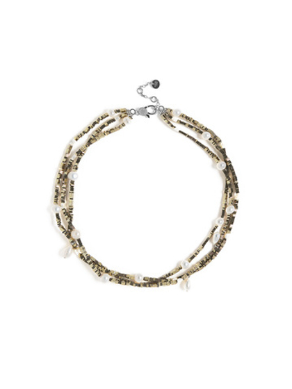 Колье "Bronze square" Silver