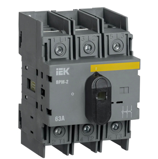 Выключатель-разъединитель модульный ВРМ-2 3P 63А IEK