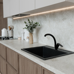 Смеситель для кухни 35k MIXLINE ML14-031BL высокий излив б/отв боковая п/гайку ЧЕРНЫЙ (без подводки)