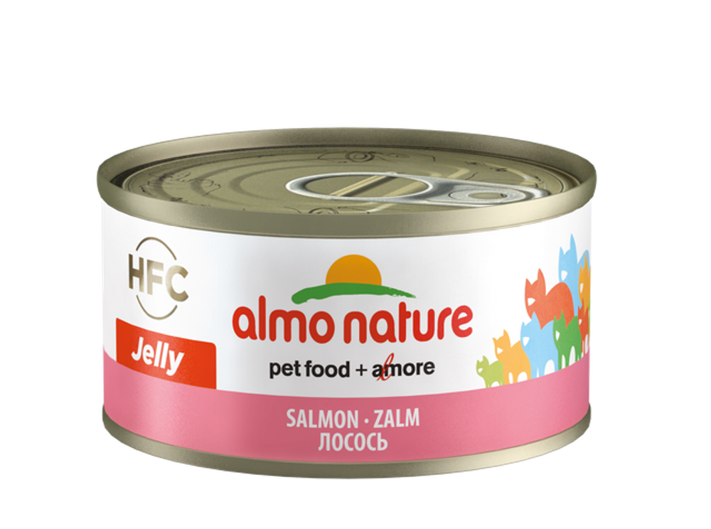 Almo Nature Консервы для Кошек с Лососем 75% мяса (HFC Adult Cat Salmon) 0,07 кг x 1 шт.