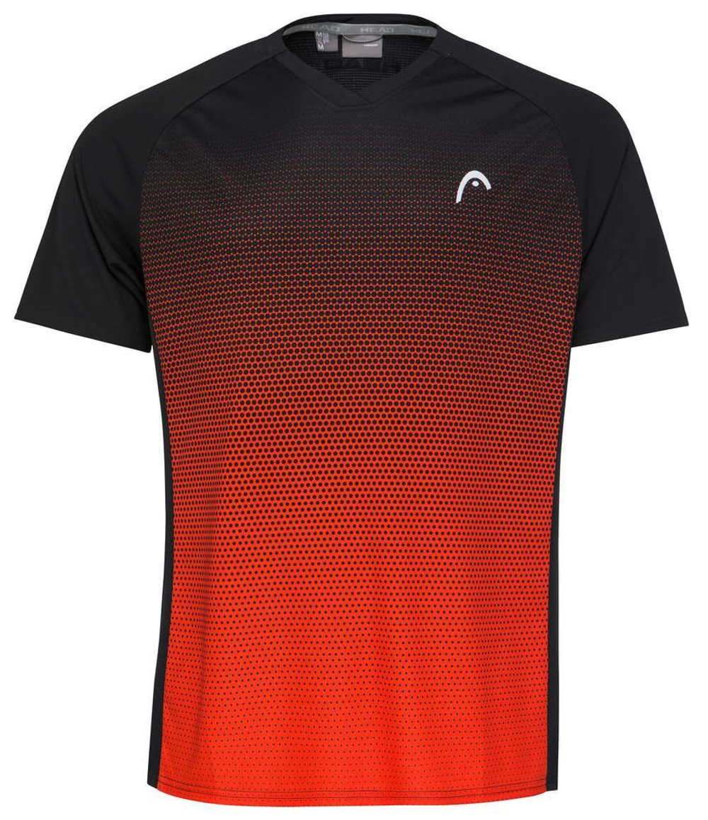 Футболка мужская теннисная Head Topspin T-Shirt M - black/print vision