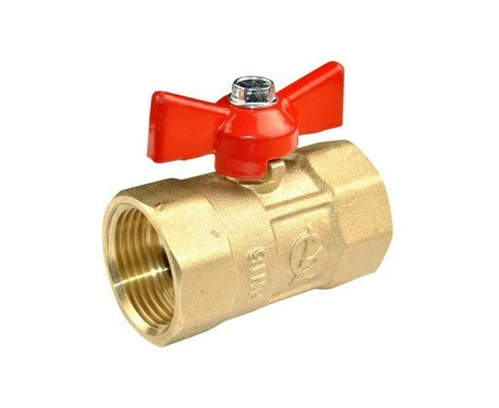 Кран шар. для воды 1/2" (20мм) (вн-вн, г/г) бабочка ГАЛЛОП ПРАКТИК