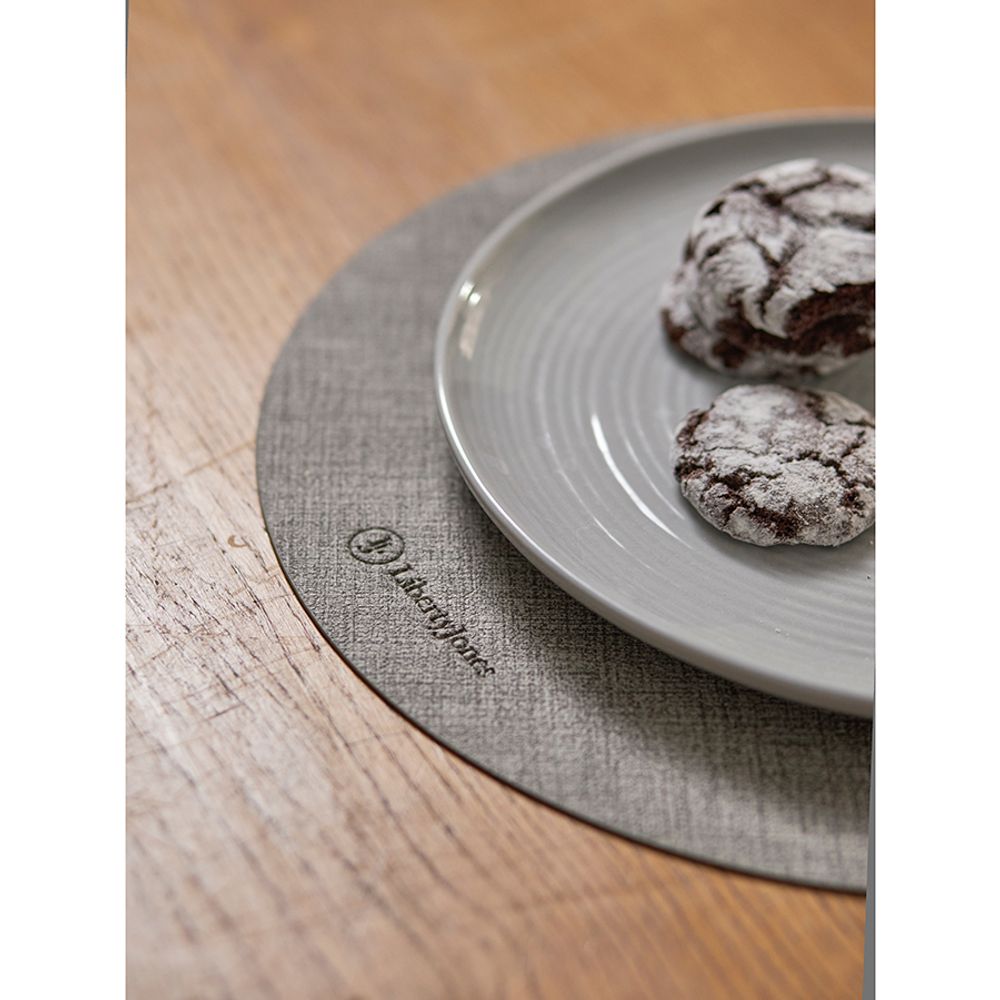 Набор из 2-х сервировочных салфеток Leanera, Ø35 см, серые