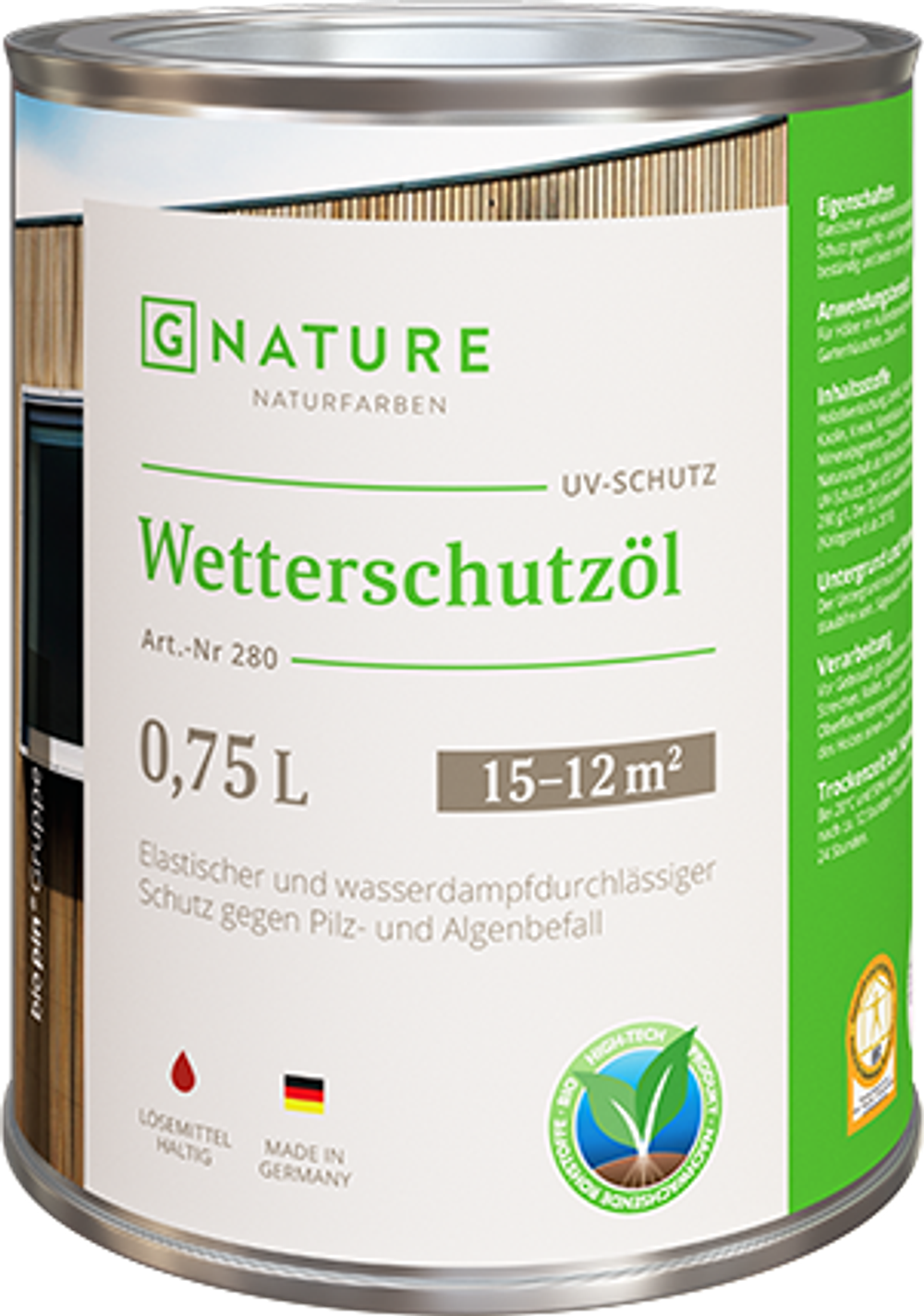 Купить Gnature 280 Защитное масло для внешних работ Wetterschutzöl с  доставкой по Москве не дорого в КРАСКИ STORE низкие цены