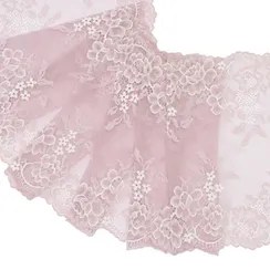 Кружево эластичное розовая сирень 23 см, Китай