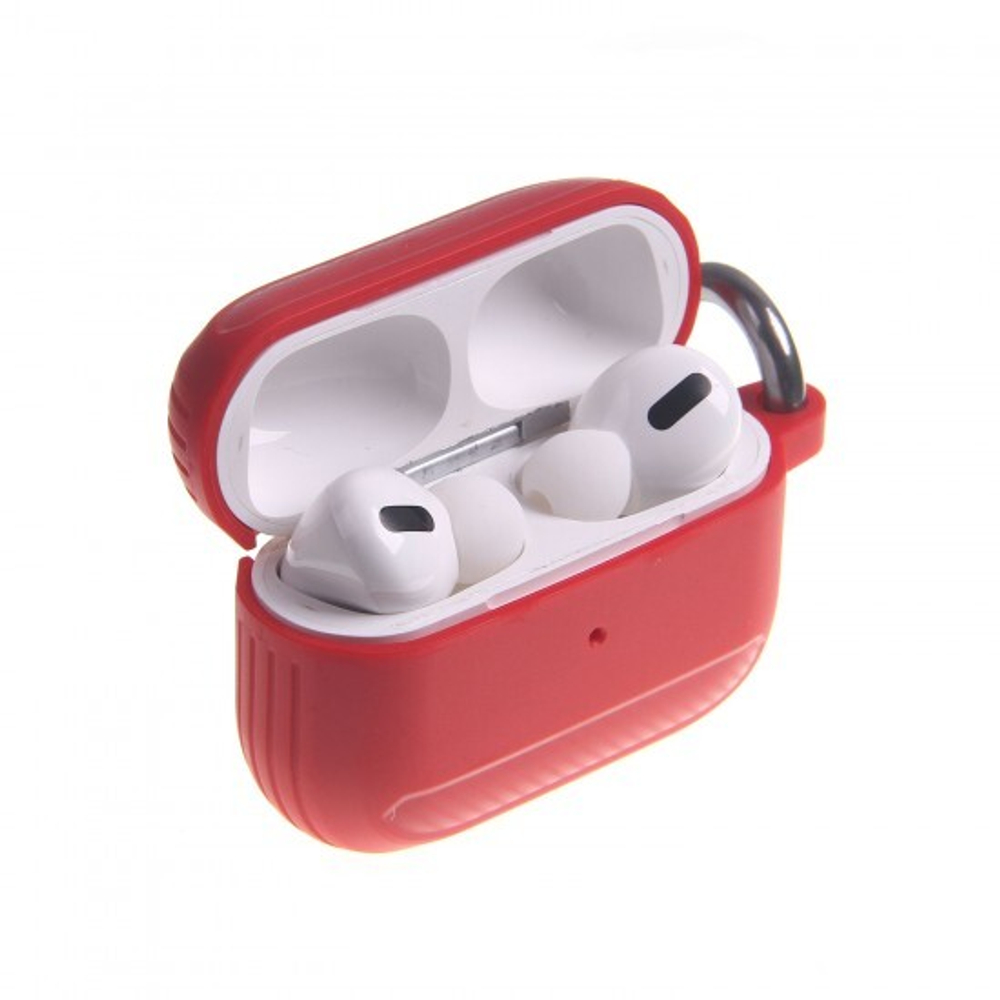 Чехол для AirPods Pro, карбоновый, WIWU APC005, 012532 Красный