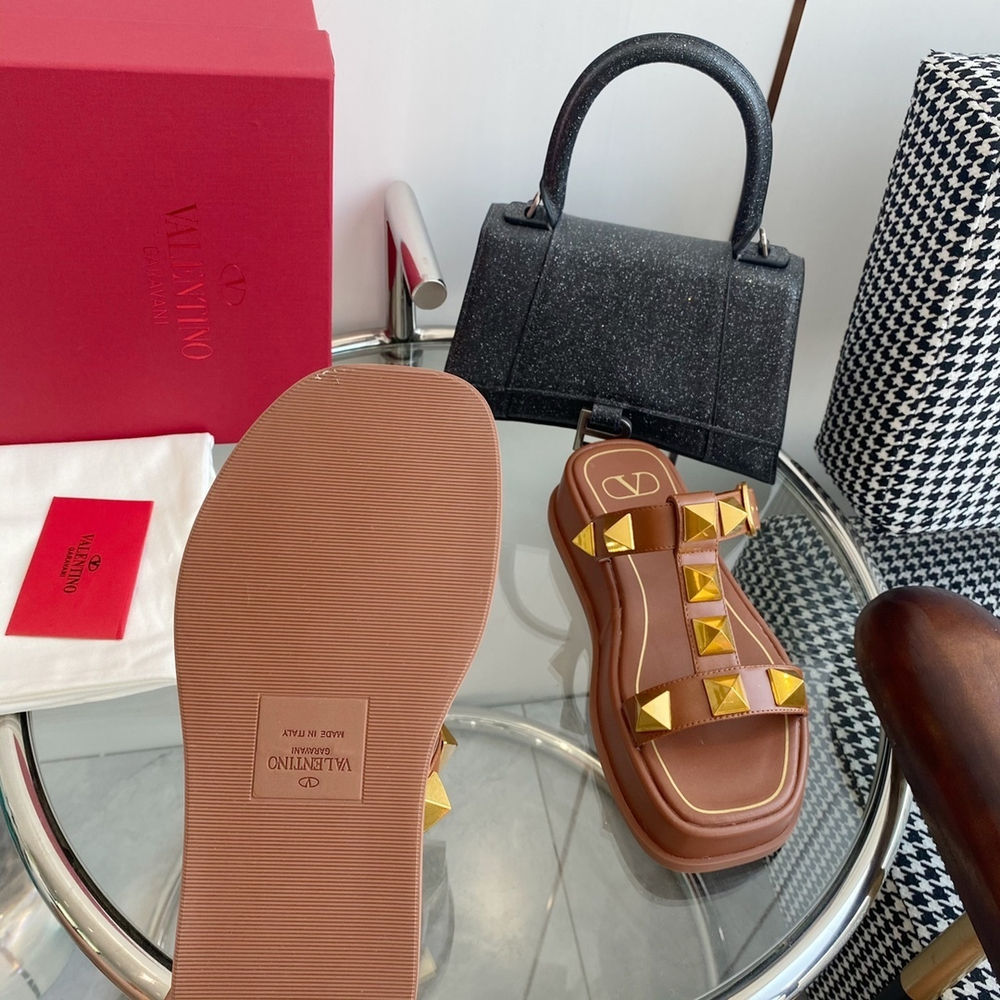 Valentino Roman Stud Slide Sandal
