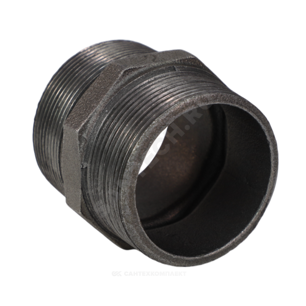 Ниппель прямой чугун Ду 40 (1 1/2") НР Fittex PLUS