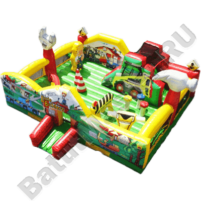 Коммерческий надувной батут "Строительная площадка"