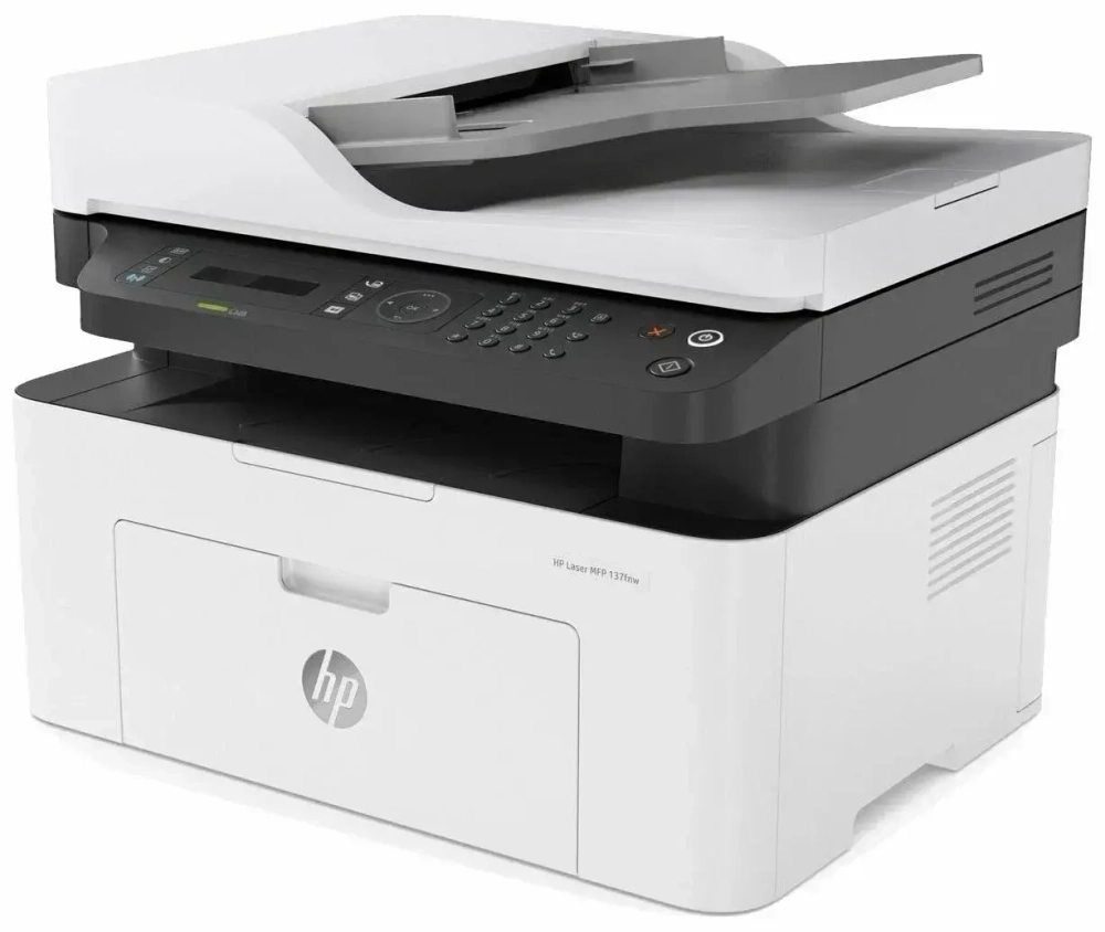 МФУ лазерный HP Laser MFP 137fnw, ч/б, A4, белый/черный