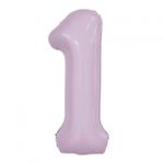 Agura Шар 40" / 102 см "Цифра 1" Орхидея Slim (БГ-60)