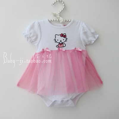 Боди детское с принтом Hello Kitty и юбкой из фатина