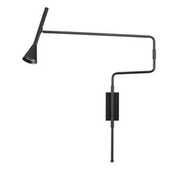 7031/1W HIGHTECH ODL25 677 Настенный светильник черн/металл/металл с выкл. IP20 LED GU10 9W 220V IZZY