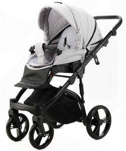 Детская коляска Adamex Lanti 2 в 1 LN-PS46 TIP (СВ.СЕРЫЙ + СВ.СЕРАЯ КОЖА)
