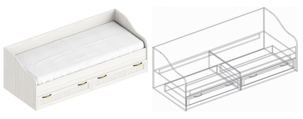 Детская "Александрия" №1 (бодега светлая), ЛДСП/МДФ, Велес