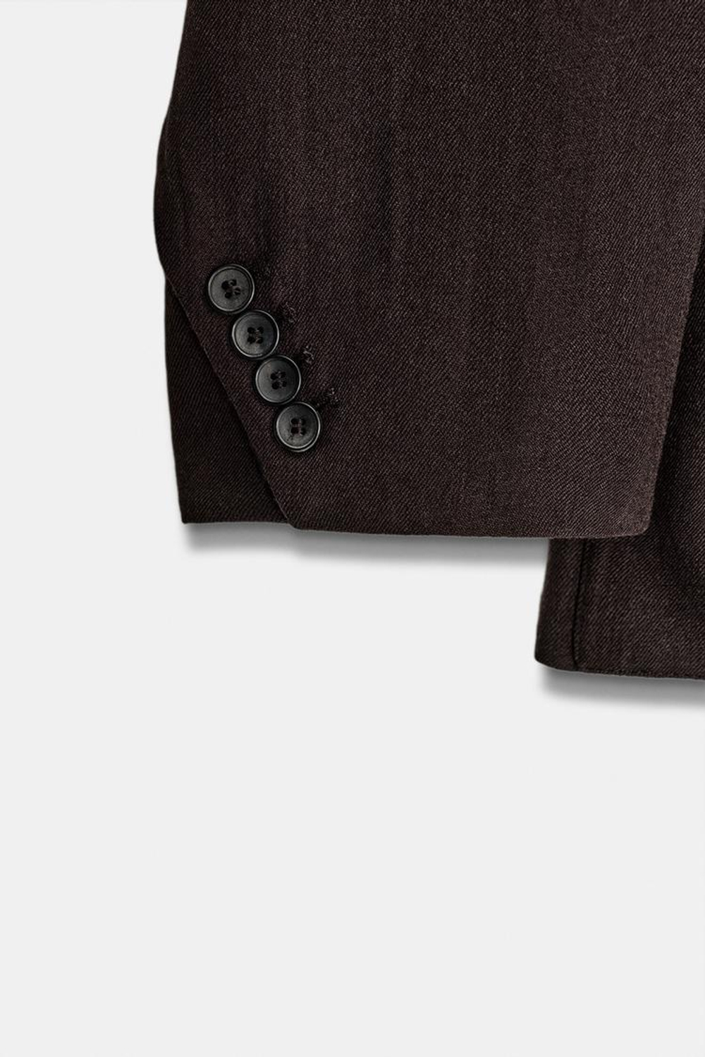 ZARA БЛЕЙЗЕР ИЗ 100% ШЕРСТИ С ПОЯСОМ — ZW COLLECTION LIMITED EDITION, ОТТЕНКИ КОРИЧНЕВОГО