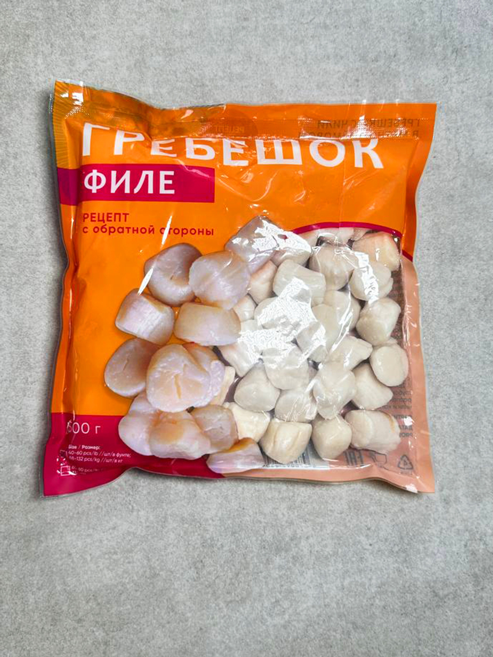 Гребешок IQF 40/60 Китай 500гр.